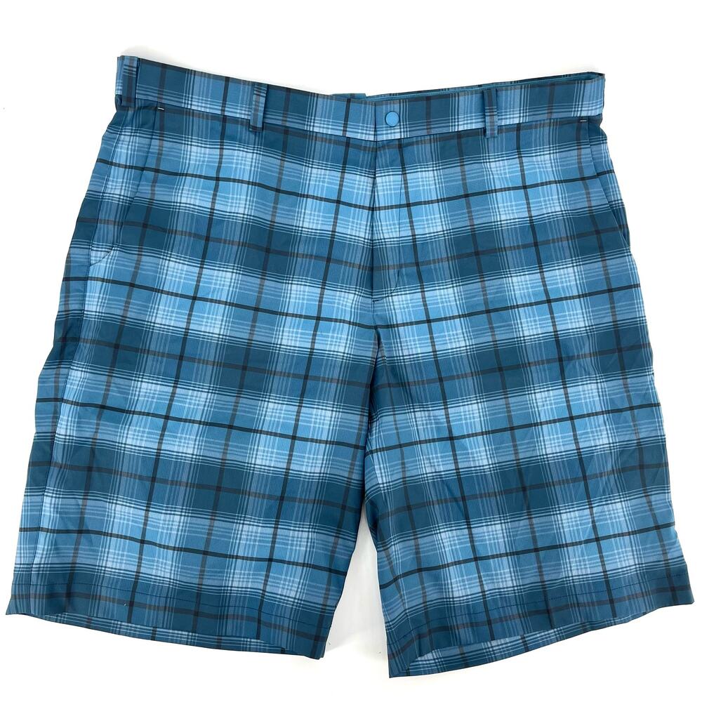 Nike Dri Fit  Golf Mens Blue Plaid‎ Shorts (40)